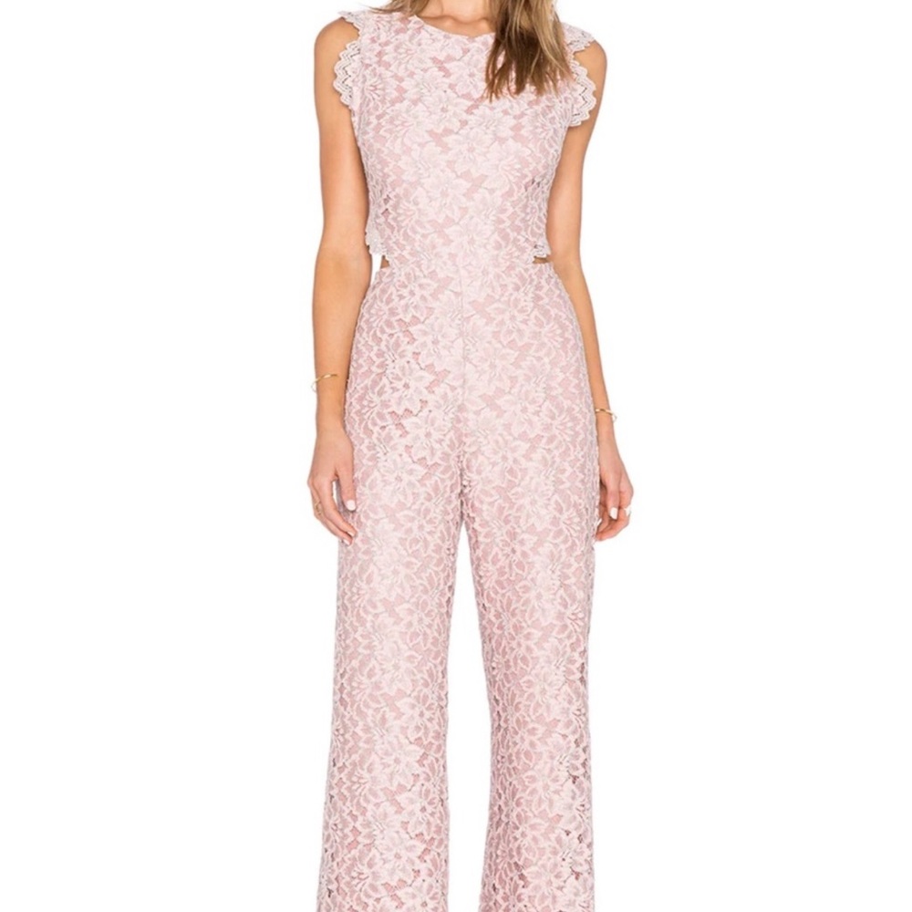 Alexis Pink Floral Jumpsuit Lightweight Design